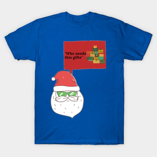 Cool Santa Wear Goggle's with Message T-Shirt by Christamas Clothing